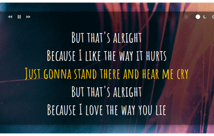 Lyrics screenshot 1