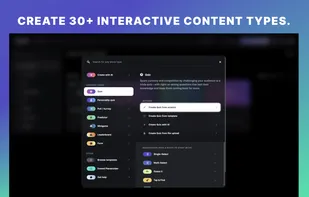Create over 30 interactive content types