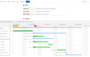 Now every Confluence page can create a Gantt Chart by default and utilize functions such as roll-ups and progress lines.