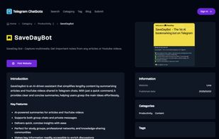 Telegram Chatbots -
Demo