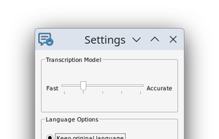 Choose between speed and accuracy, as well as the option to translate to English