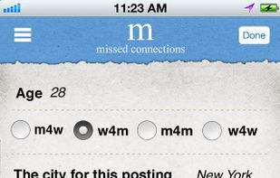 Missed Connections screenshot 2