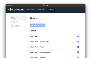 Privaxy screenshot 2