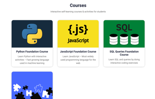 Interactive coding courses