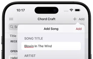 Find chord charts and lyrics quickly