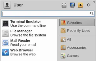 Whisker menu screenshot 1