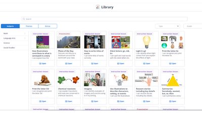 Extensive library with all kinds of content (lessons, tools, activities, games).