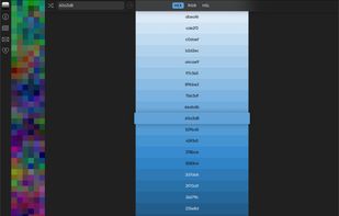 List of tints and shades for the #60a3d8 color