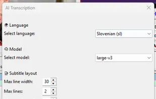 whisper4aegisub - settings