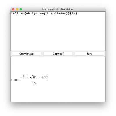 Mathematical LaTeX Helper on macOs