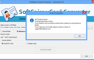 SoftSpire vCard Converter screenshot 2