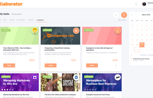 "My Tasks" page for Leaners