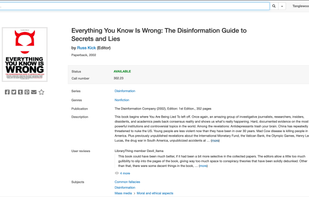 Item information from the online catalogue