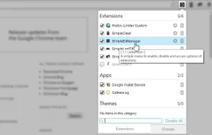 SimpleExtManager screenshot 1