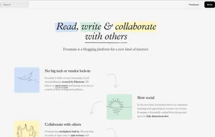 Fountain landing page