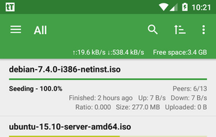 tTorrent screenshot 1