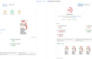 FastPixel-accelerated version of the website compared to the non-accelerated version.
