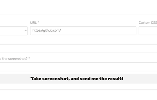 The form where you can specify the webpage that you want to screenshot