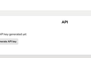 Generate API key