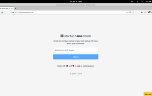 Startup name check screenshot 3