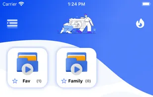 This is the video locker home screen manage all folders