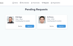 Planleave screenshot 1