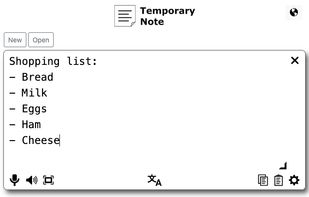 Shopping list