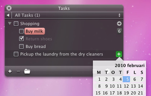 The date picker makes it easy to choose due dates
