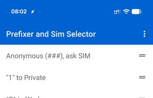 Main screen with the rules the user made/uses