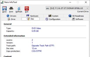 Nero InfoTool screenshot 1