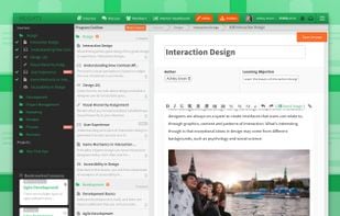 The lesson editor