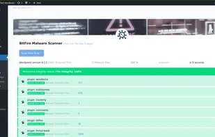 60 second malware scan detects 33% more malware than WordFence and 38% more than MalCare