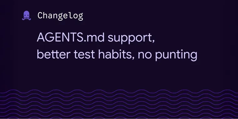 Jules adds support for AGENTS.md for repository-specific automation image