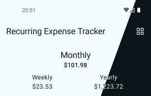 Recurring Expense Tracker screenshot 1
