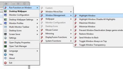 Run any Function from the
TitleBar Button Context Menu