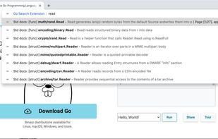 Search std docs