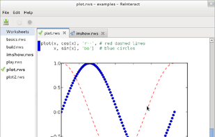 Reinteract screenshot 1