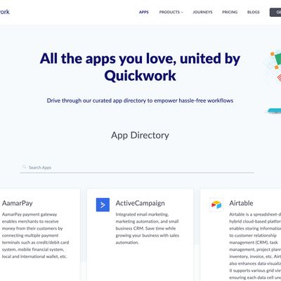 1,000s of business and consumer apps curated to quickly build automated workflows. Explore our constantly growing App Directory.