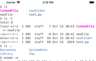 a-Shell screenshot 1