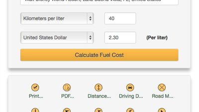 Provides estimates on fuel cost and consumption.