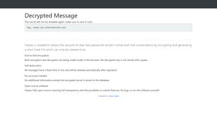Yopass screenshot 1