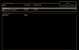 BlueTUI screenshot 1