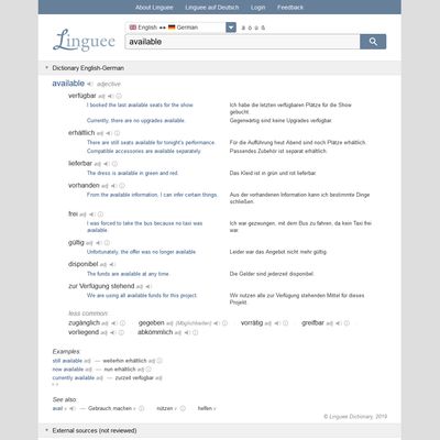 Linguee  Dictionary for German, French, Spanish, and more