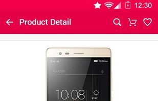 Products images with zooming options