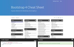 Bootstrap Cheat Sheet screenshot 1