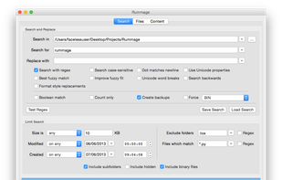 Rummage - Search Tab