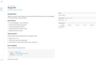 Documentation page