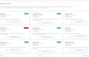 Reputation Management screen