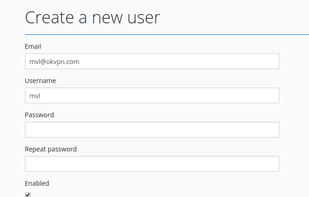 Create customer user