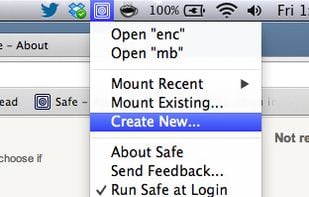 Menu bar menu, Mac OS X